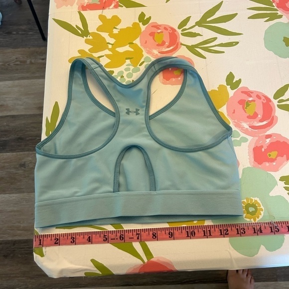 Under Armour, ladies, two-tone blue sports bra, large - Picture 2 of 5